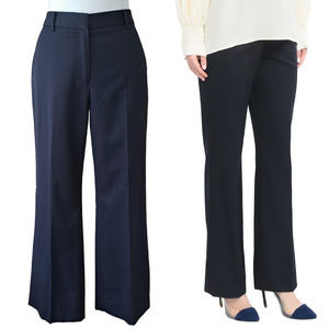 BROOKS BROTHERS Wool Straight Leg Trousers Size 8 Dress Pants Deep Navy 28" Ins